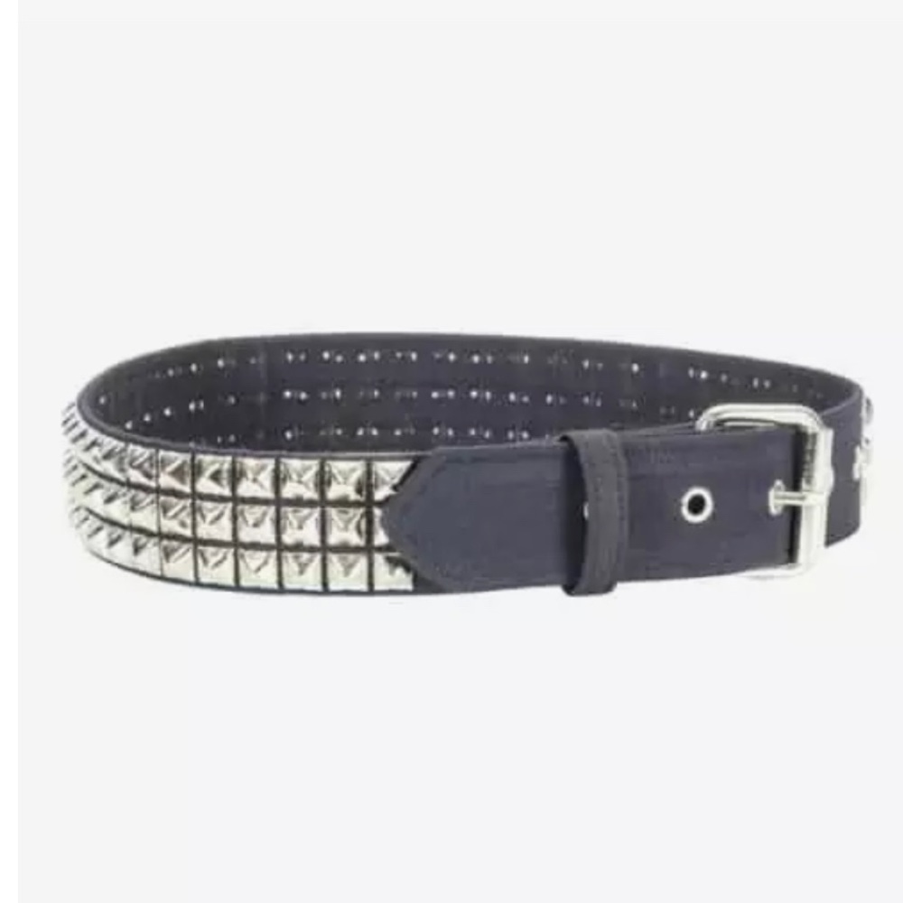 Punk rock pyramid stud belt. 3 rows